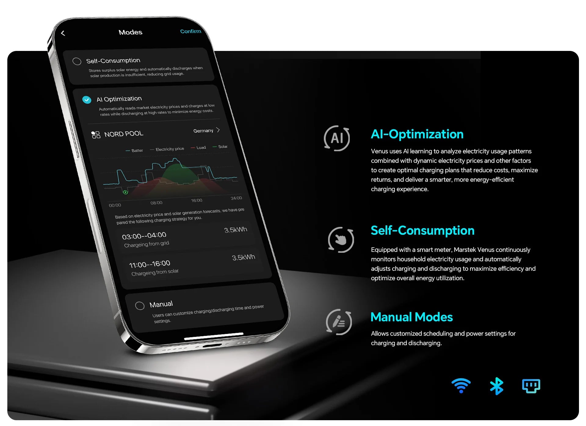 Marstek app energy modes